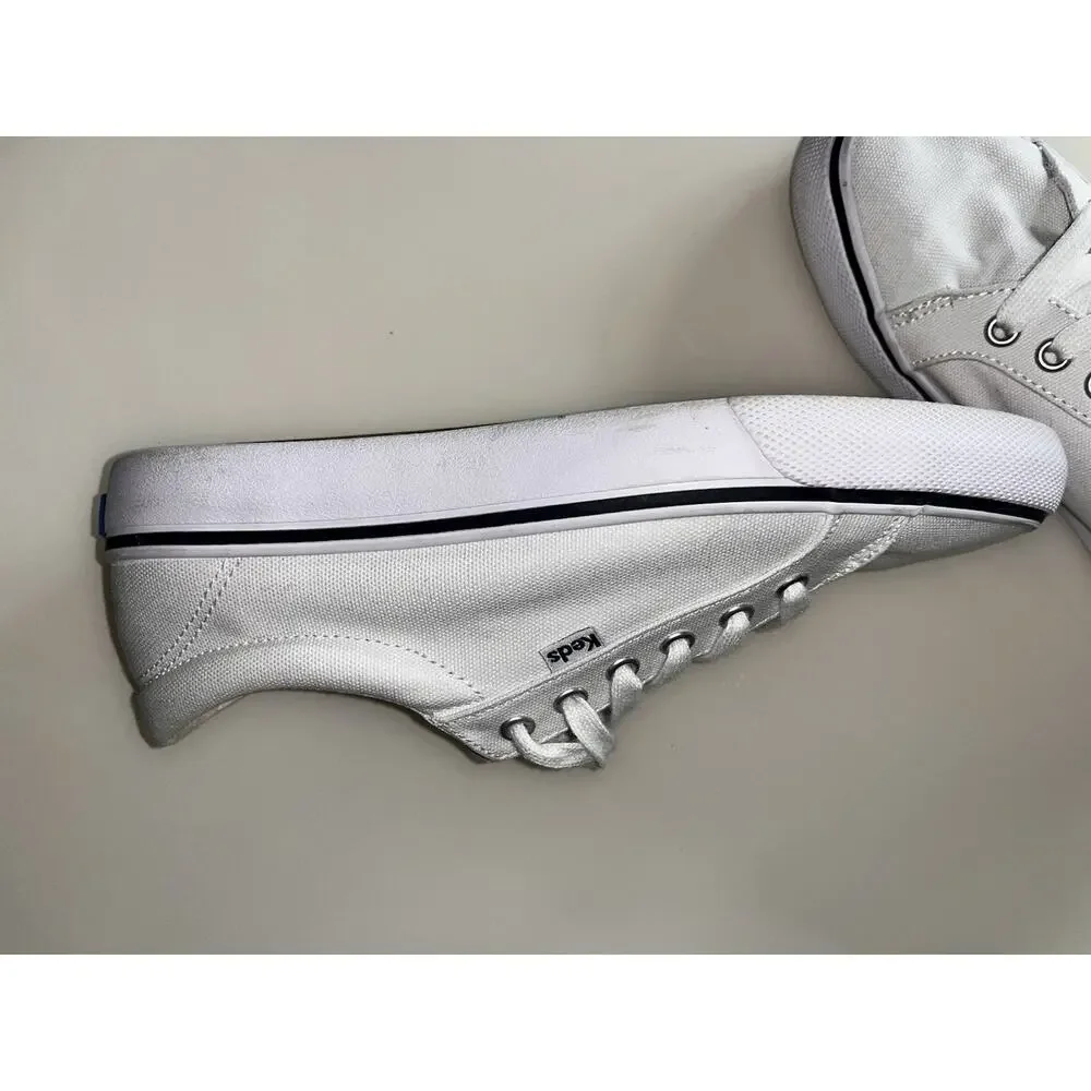 Keds Women's Jump Kick Canvas sneaker 8.5 White Logo Preppy Y2K